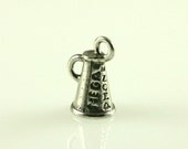 Cheerleader Megaphone - Pewter Charm Charms
