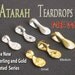 50 Medium\/Teardrop Shaped\/Lusciously Layered, Ultra Shiny, Super Durable, Sterling Silver Plated Atarah Bails\/Perfect for Glass Pendants and Scrabble Tiles\/4 USD Registered Mail Shipments with Tracking