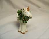 handmade fantasy Christmas ornament Polymer clay unicorn - redwyvernstudio