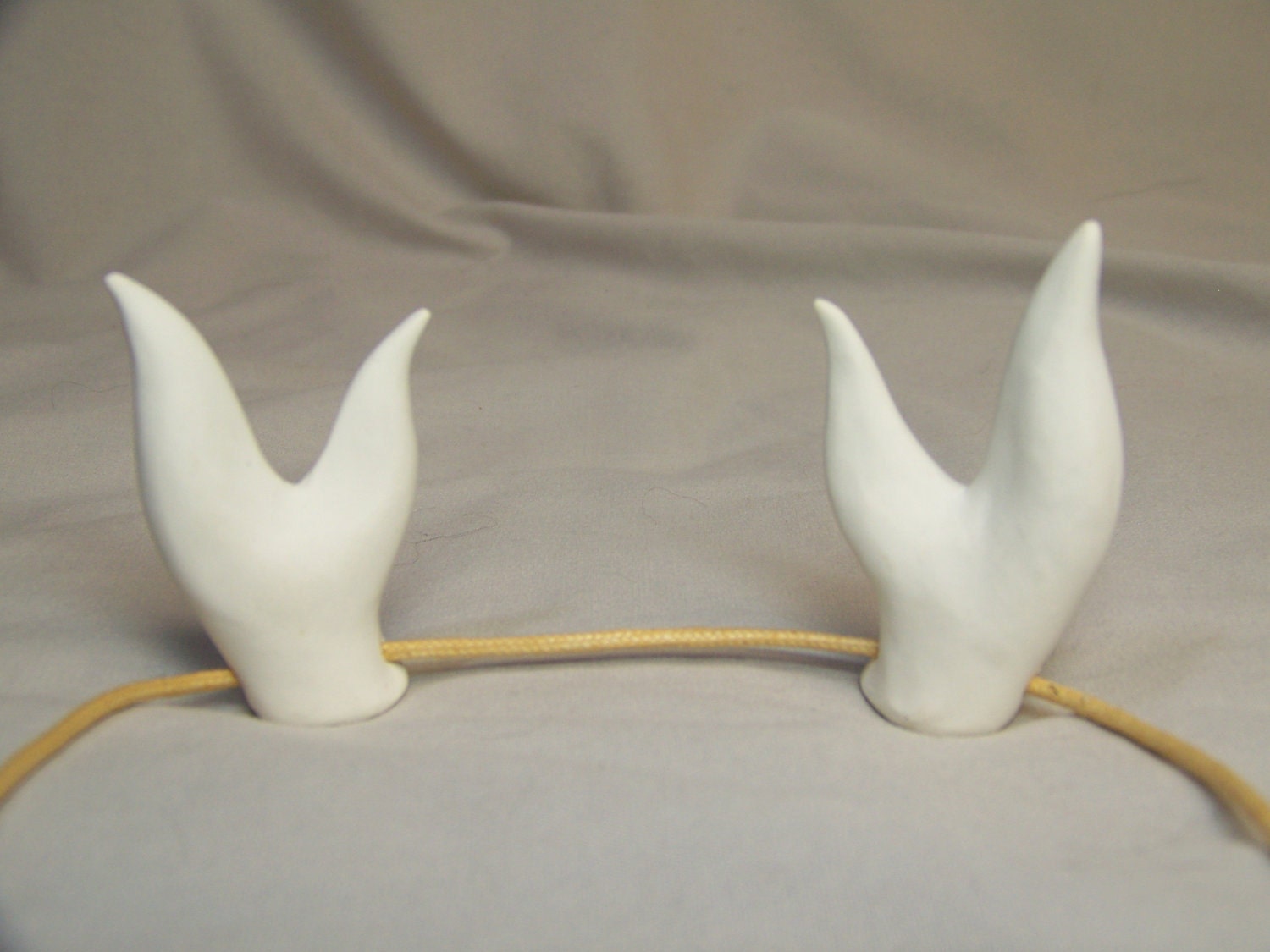 hand made polymer clay horns fantasy satyr antlers halloween costume