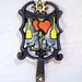 Amish Folk Art Love Birds Miniature Vintage Pennsylvania Dutch Cast Iron Trivet Country Kitchen Home Decor