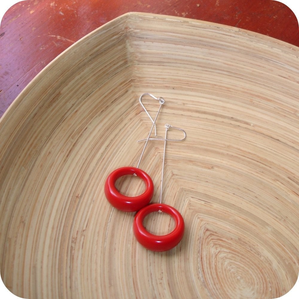 Red Drop Earrings