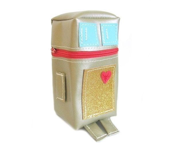 Gold Robot Pouch