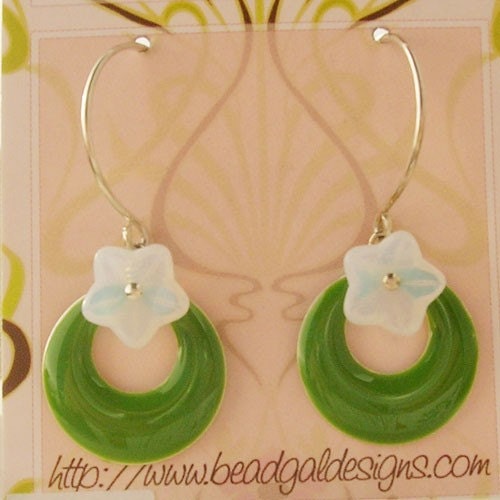 Spring hoops-green and white