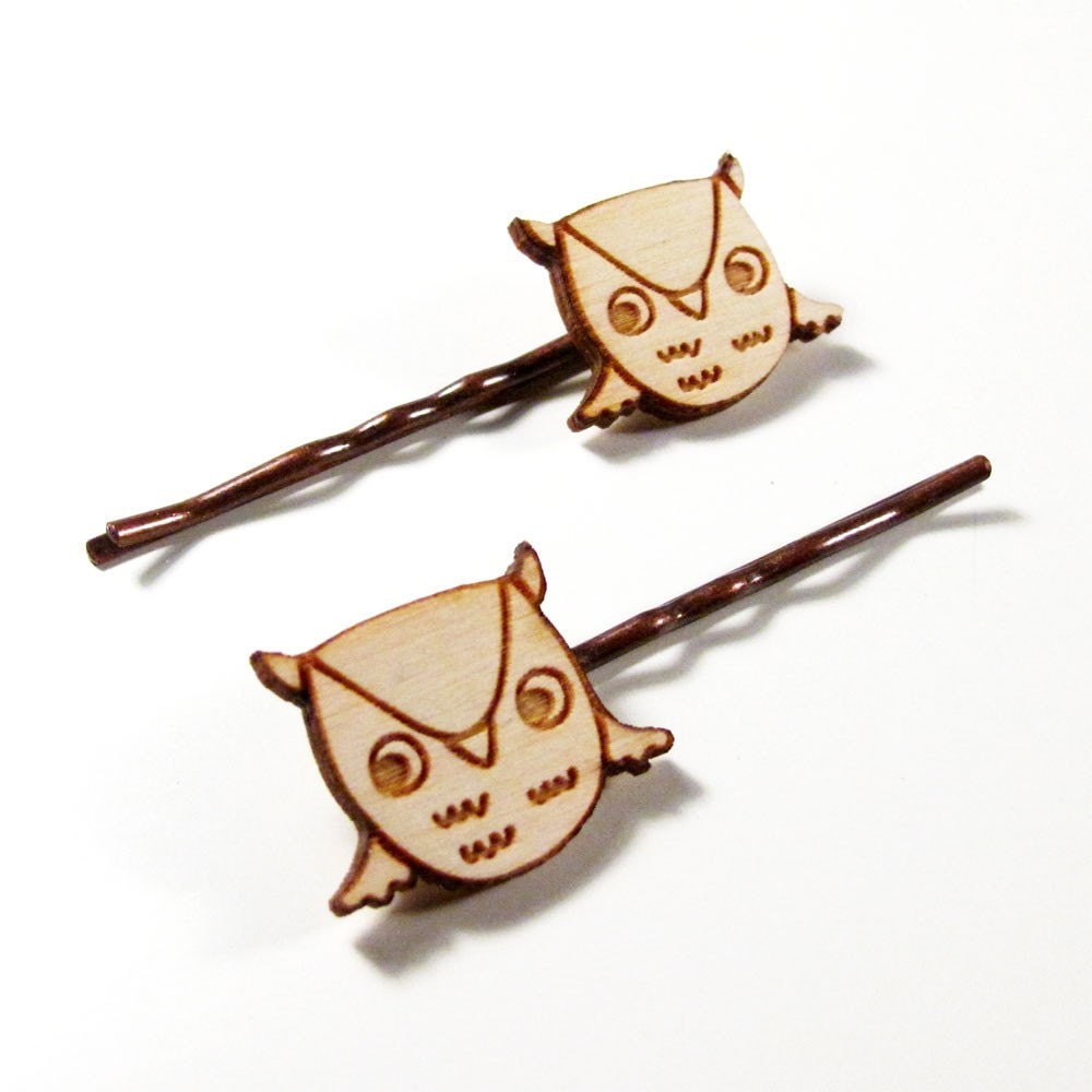 Tiny Owl Hairpins