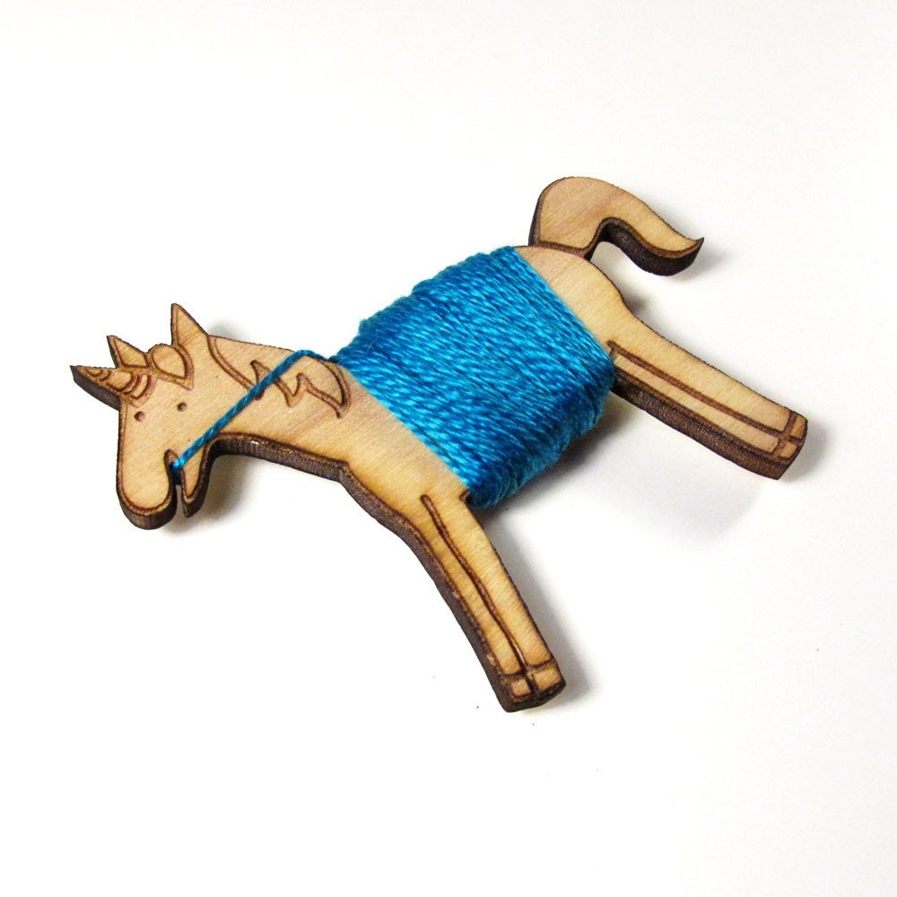 Flossy the Unicorn Embroidery Floss Bobbin
