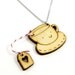 Tea Time Wood Charm Necklace Raspberry Flavor