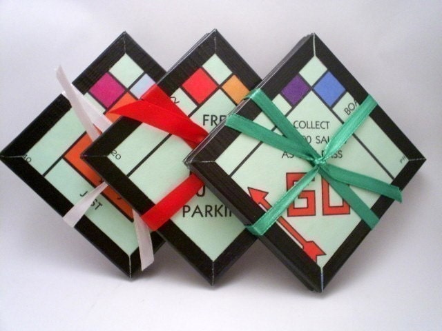 Monopoly Board Game Coasters