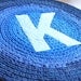 Monogram K Rag Rug
