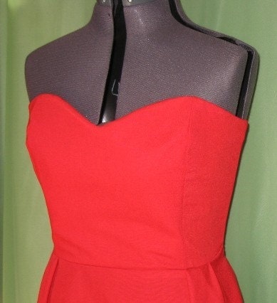 Linen Sweetheart Strapless Dress
