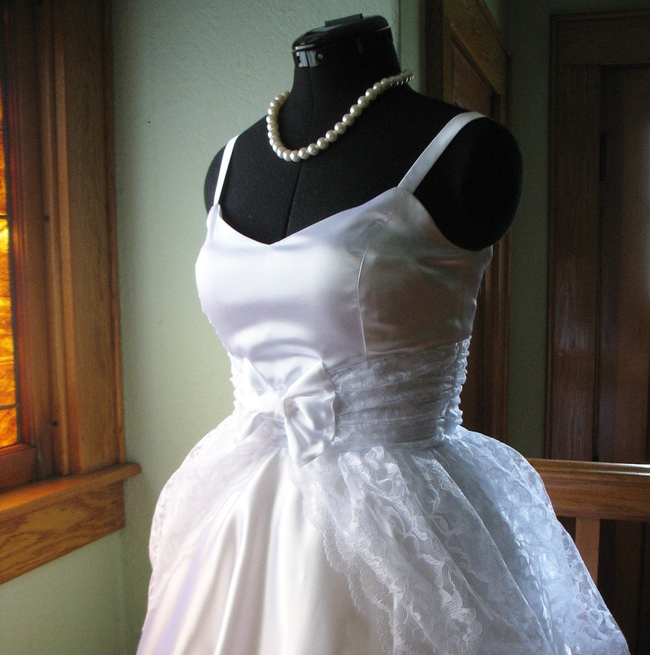 Lace and Satin Wedding Dress