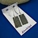 Fine Silver Quilt Woven Basket Weave Precious Metal Earring