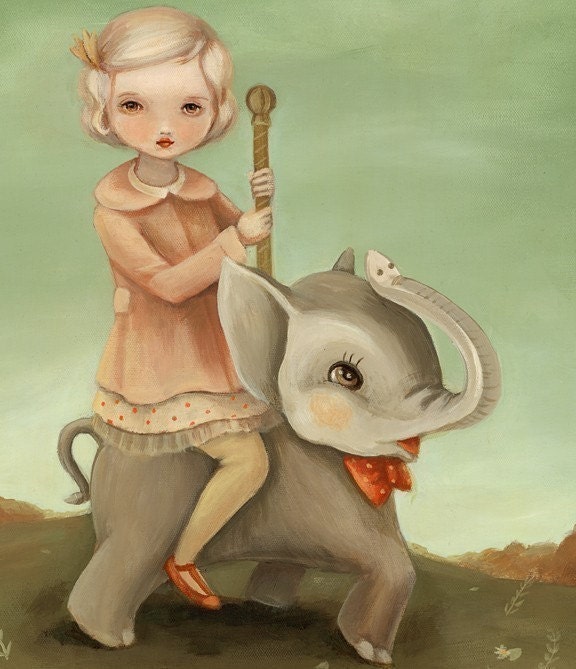 The Carousel Elephant Print 8x10
