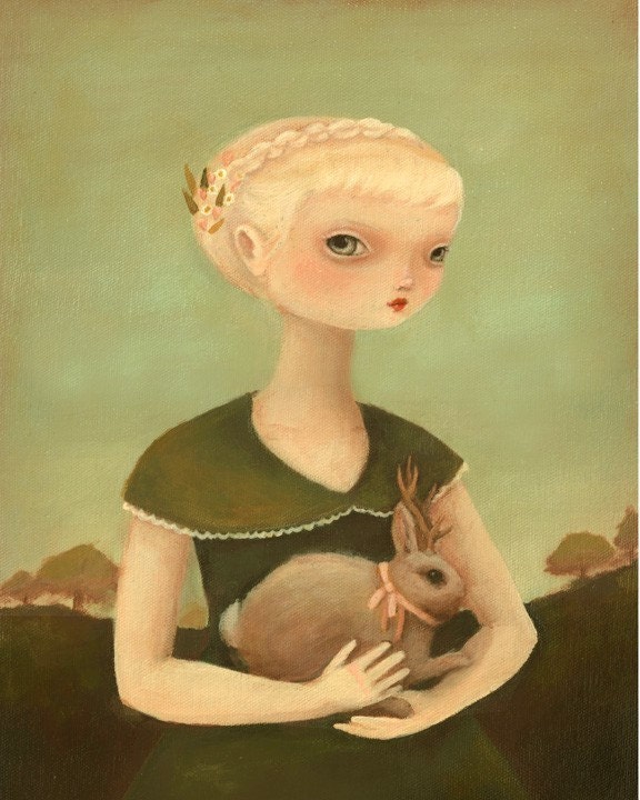 Mysterious Girls from The Black Apple - Rabbit Portraits Print Set