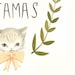 Hand-lettered Typography Art from The Black Apple - The Cat's Pajamas Print 8x10