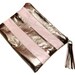 Canopy Stripe Leather Pouch in Pink and Metallic Silver. SALE