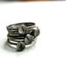 custom date ring stack in recycled silver