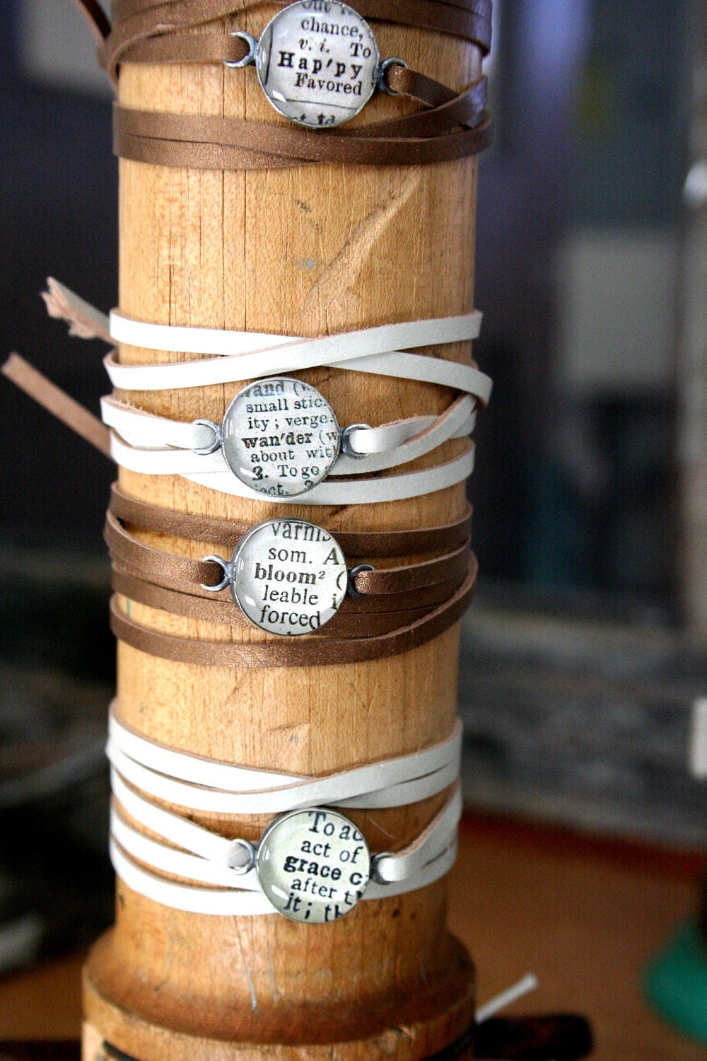leather wrap bracelet - grace