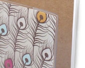 Passport Cover - Boho Peacock Feathers  - fits US passports