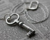Skeleton Key Necklace Silver Unlocked Secrets
