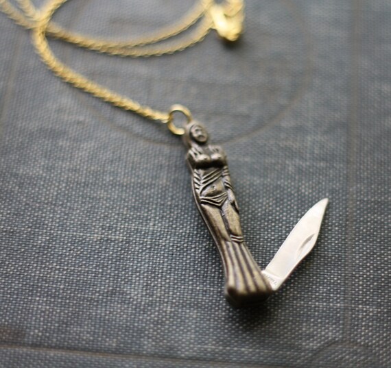Siren Lady Pocket Knife Necklace