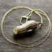 Peanut Pocket Knife Necklace Gold Goober Folding Blade
