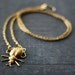 Beetle Necklace Brass Egyptian Insect