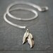 Tribal Silver Feather Necklace - Native Inspired