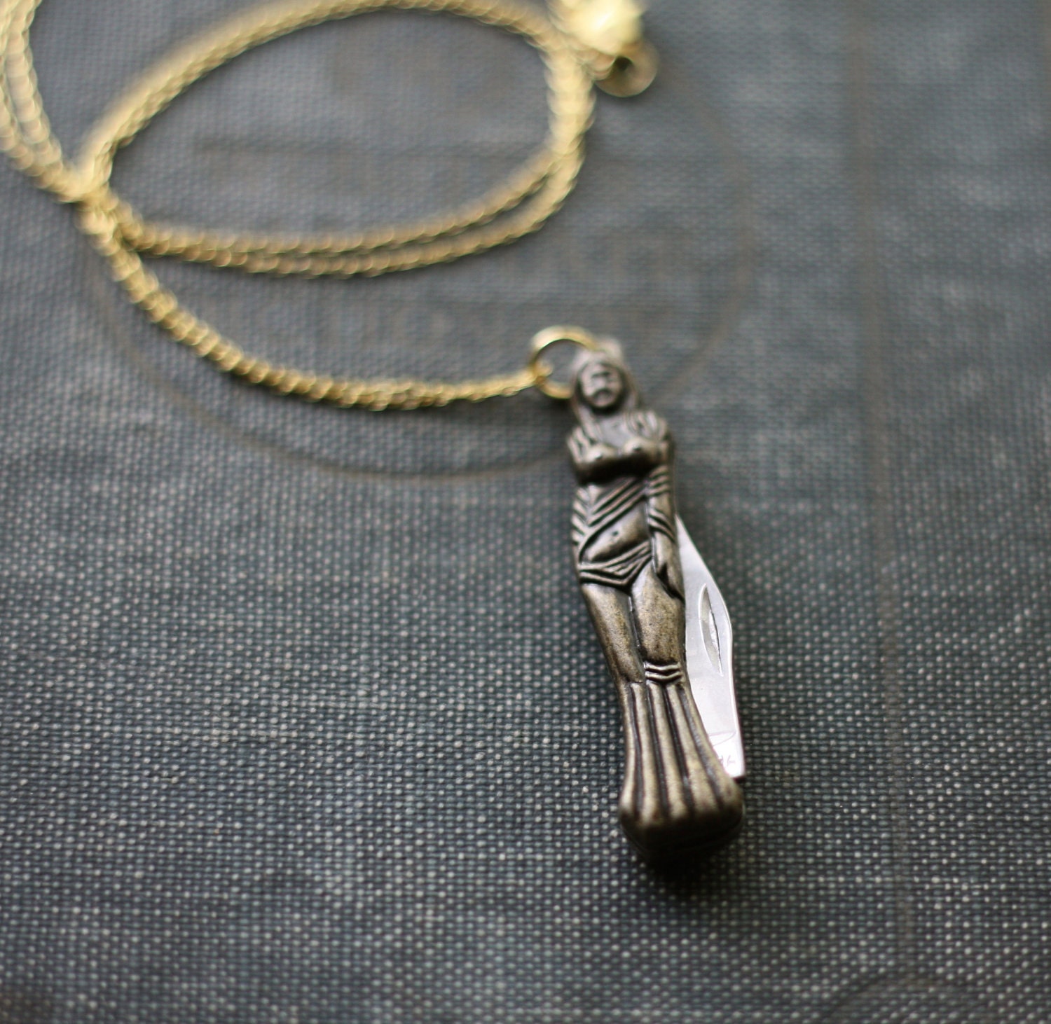 Siren Lady Pocket Knife Necklace