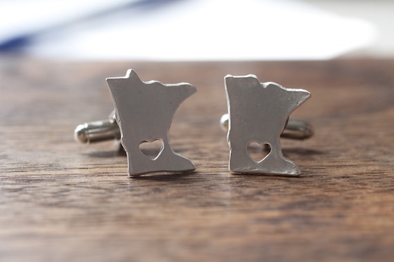 i heart state cufflinks.