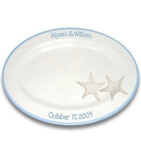 Starfish Beach Wedding Guest Signature Platter