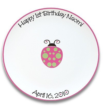 Babies  Birthday Present on Ladybug Baby First Birthday Signature Platter By Serendipitycrafts