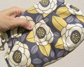 BRIDESMAIDS CLUTCH, Janbag wristlet, handmade gift, bridesmaids bag, bride bridal - Bloom in granite