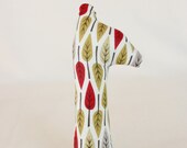 Giraffe Soft SILENT Rattle Red/Gray Tree - 100% organic cotton and non allergenic poly fill