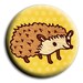 HEDGEHOG pocket mirror by boygirlparty - yellow sunny cute porcupine hedgehog woodland forest animal - portable purse mirror
