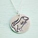 silver DINOSAUR NECKLACE by boygirlparty - sterling silver dinosaur jewelry pendant charm trex t rex