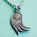 SQUID / OCTOPUS NECKLACE by boygirlparty, cute octopus pendant jewelry - kawaii metal silver animal artwork