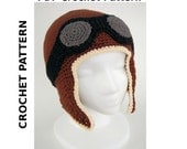 Aviator Hat - PDF Crochet Pattern - knotbygranma