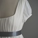 Jane - Wedding Dress - Eco Friendly Long Regency Gown with Cap Sleeves and Empire Waist