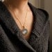 Barn Owl Embroidered Felt Necklace