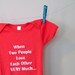 When Two People Love Each Other Very Much Onesie size 6-12mos (coral/white)