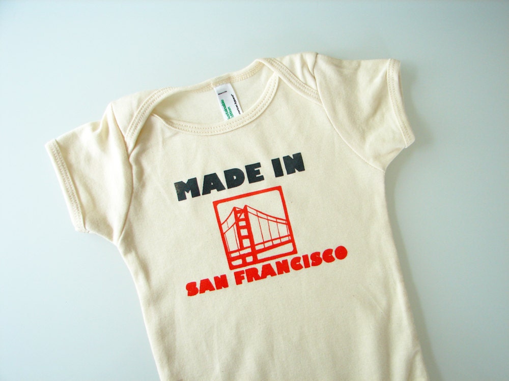 Made in...YOUR CITY onesie (pick your place and size)