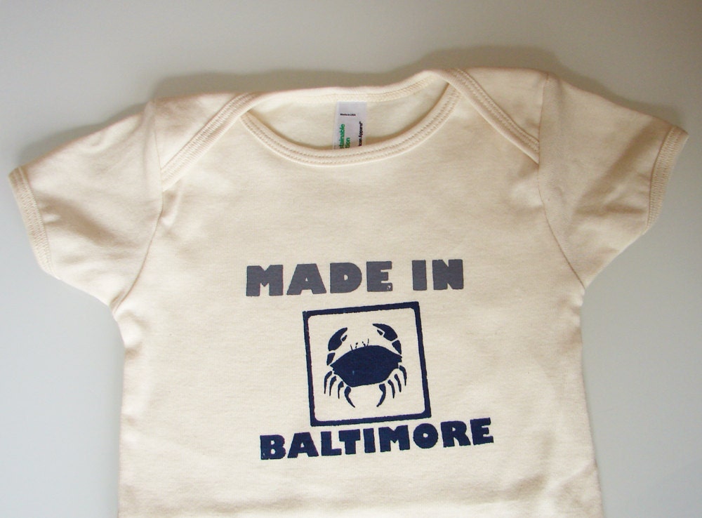 Made in...YOUR CITY onesie (pick your place and size)