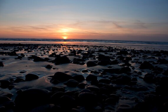 Oregon Coast Sunset Rocky Shore - 8x10 Fine Art Print