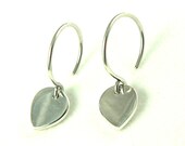 Nina Sterling Silver Petals Earrings Black Swan Inspired French Hoops