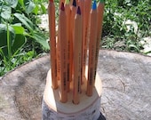 Rustic Natural Wooden Large Pencil Birch Branch Holder Back to School Early Childhood