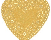 Heart Doily Art Print by Ashley G - Much Love (Natural)