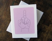 The Finger (Hand Signs) note card