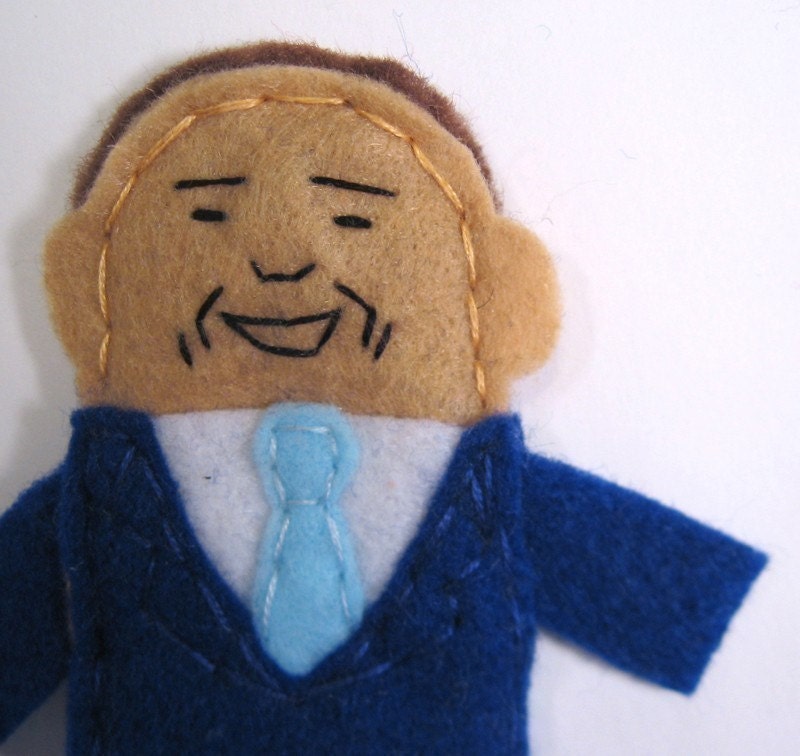 Barack Obama Felt Finger Puppet