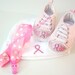 BREAST CANCER AWARENESS Adult Teen Swarovski Crystal Converse Bling Pink Low Sneakers